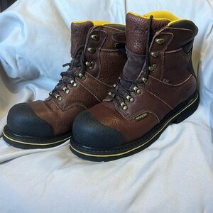 WorkGuard Men's Brown Steel-Toe Work Boots